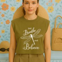 Not Fragile Like A Flower Fragile Like A Bomb For Garment-Dyed Women's Muscle Tee