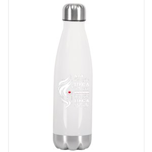 Not Fragile Like A Flower Fragile Like A Bomb Pride Great Gift Stainless Steel Insulated Water Bottle