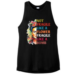 Not Fragile Like A Flower Fragile Like A Bomb For Ladies PosiCharge Tri-Blend Wicking Tank