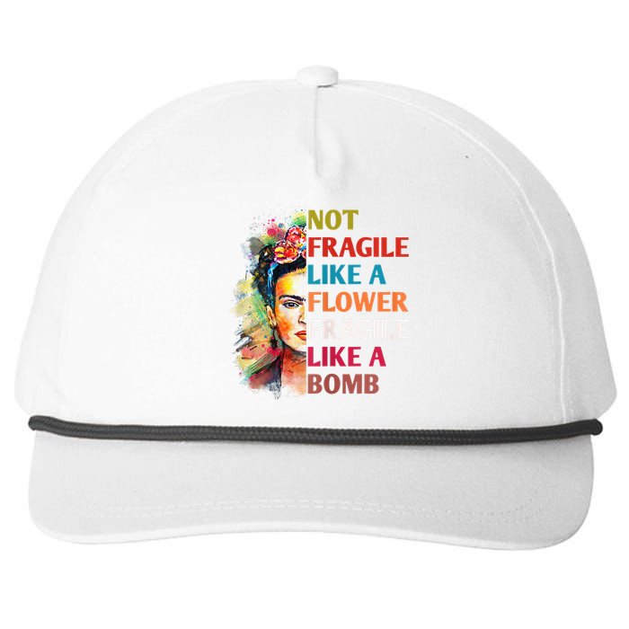 Not Fragile Like A Flower Fragile Like A Bomb For Snapback Five-Panel Rope Hat