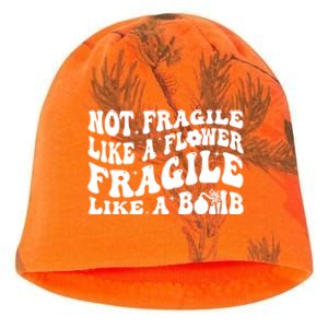 Not Fragile Like A Flower Fragile Like A Bomb Gift Kati - Camo Knit Beanie