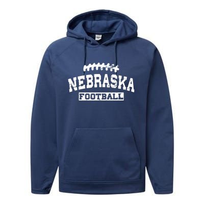 Nebraska Football Lace Logo Performance Fleece Hoodie