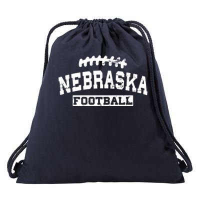 Nebraska Football Lace Logo Drawstring Bag