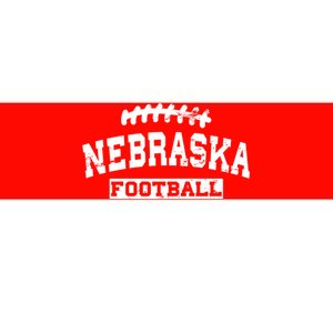 Nebraska Football Lace Logo Bumper Sticker