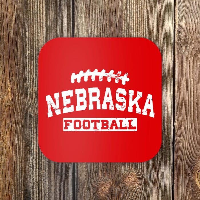 Nebraska Football Lace Logo Coaster