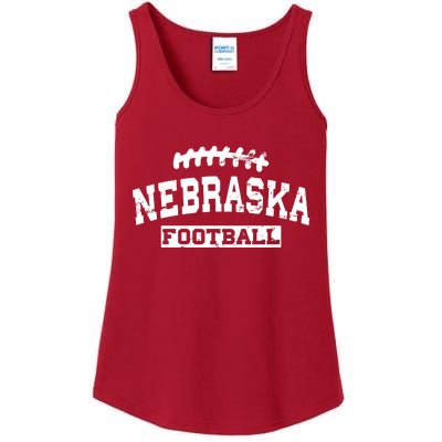 Nebraska Football Lace Logo Ladies Essential Tank