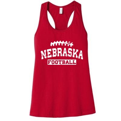 Nebraska Football Lace Logo Women's Racerback Tank