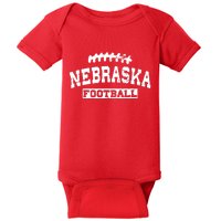 Nebraska Football Lace Logo Baby Bodysuit