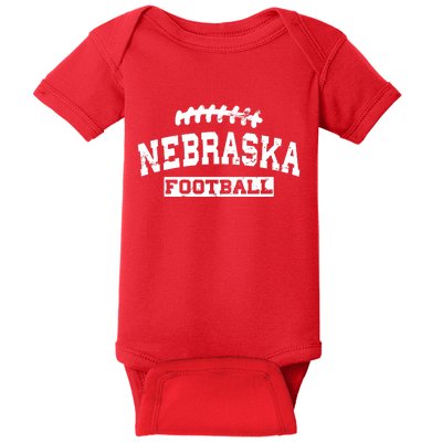 Nebraska Football Lace Logo Baby Bodysuit