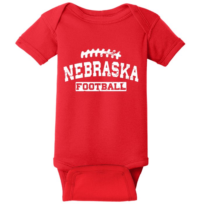 Nebraska Football Lace Logo Baby Bodysuit