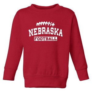 Nebraska Football Lace Logo Toddler Sweatshirt