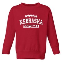 Nebraska Football Lace Logo Toddler Sweatshirt