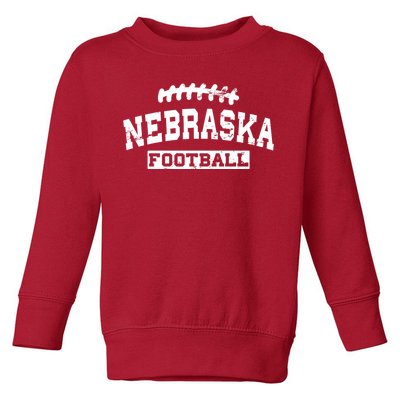 Nebraska Football Lace Logo Toddler Sweatshirt