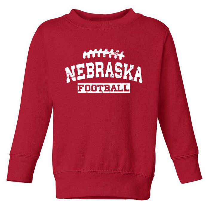 Nebraska Football Lace Logo Toddler Sweatshirt