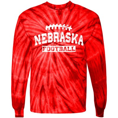 Nebraska Football Lace Logo Tie-Dye Long Sleeve Shirt