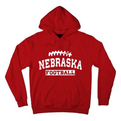 Nebraska Football Lace Logo Tall Hoodie