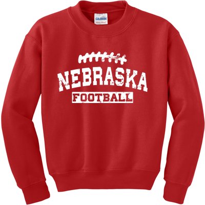 Nebraska Football Lace Logo Kids Sweatshirt