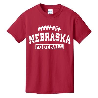 Nebraska Football Lace Logo Kids T-Shirt