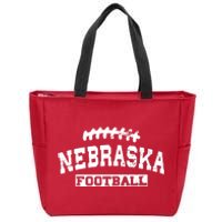 Nebraska Football Lace Logo Zip Tote Bag