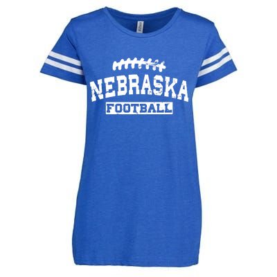 Nebraska Football Lace Logo Enza Ladies Jersey Football T-Shirt