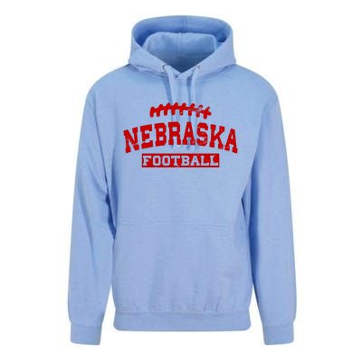 Nebraska Football Lace Logo Unisex Surf Hoodie