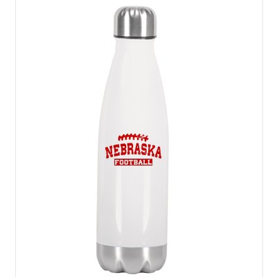 Nebraska Football Lace Logo Stainless Steel Insulated Water Bottle