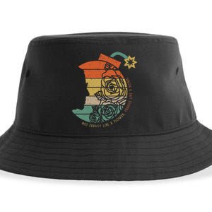 Not Fragile Like A Flower Fragile Like A Bomb Rbg Ruth Bader Sustainable Bucket Hat