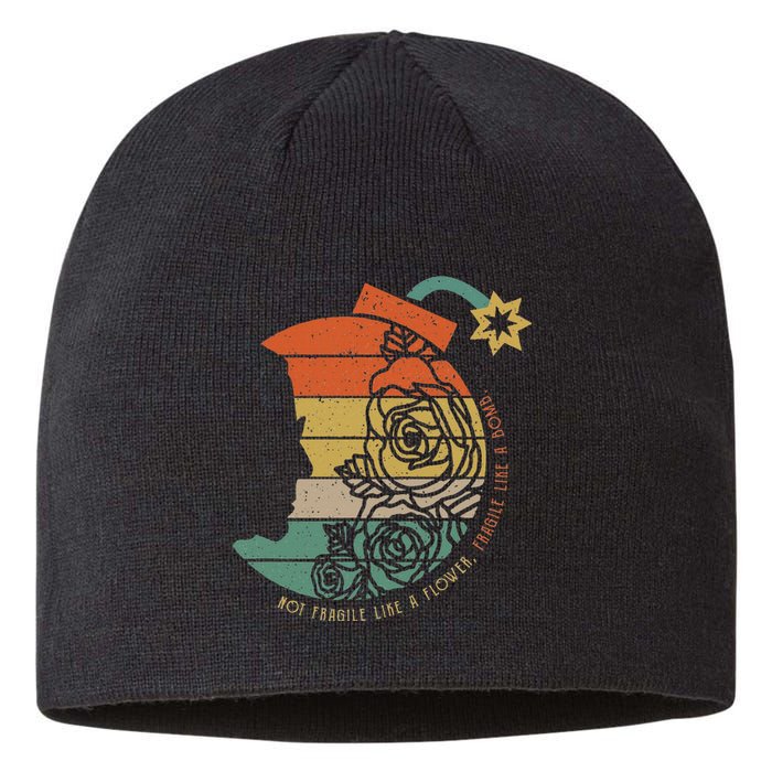 Not Fragile Like A Flower Fragile Like A Bomb Rbg Ruth Bader Sustainable Beanie