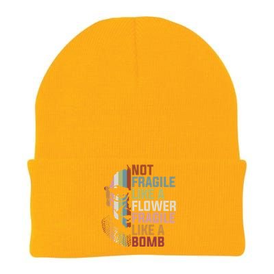 Not Fragile Like A Flower But A Bomb Ruth Bader Rbg Feminist Gift Knit Cap Winter Beanie