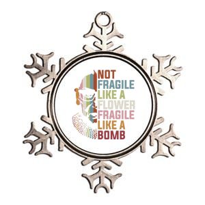 Not Fragile Like A Flower But A Bomb Ruth Bader Rbg Feminist Gift Metallic Star Ornament