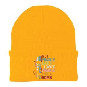 Not Fragile Like A Flower But A Bomb Ruth Bader Rbg Feminist Knit Cap Winter Beanie