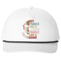 Not Fragile Like A Flower But A Bomb Ruth Bader Rbg Feminist Snapback Five-Panel Rope Hat