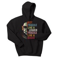 Not Fragile Like A Flower But A Bomb Ruth Bader Rbg Feminist Kids Hoodie