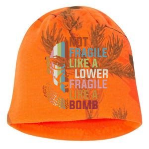 Not Fragile Like A Flower But A Bomb Ruth Bader Rbg Feminist Kati - Camo Knit Beanie