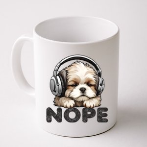 Nope Funny Lazy Shih Tzu Dog Mom Cute Owner Breed Dad Cool Gift Coffee Mug