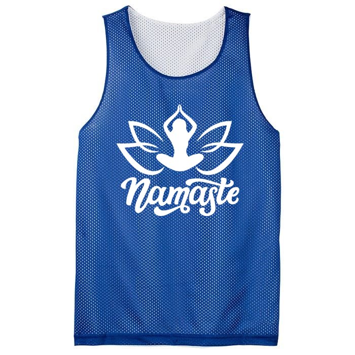 Namaste Flower Lotus Yoga Cute Gift Mesh Reversible Basketball Jersey Tank