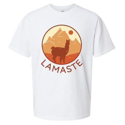 Namaste Funny Llama Yoga Sueded Cloud Jersey T-Shirt