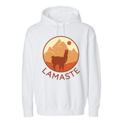 Namaste Funny Llama Yoga Garment-Dyed Fleece Hoodie