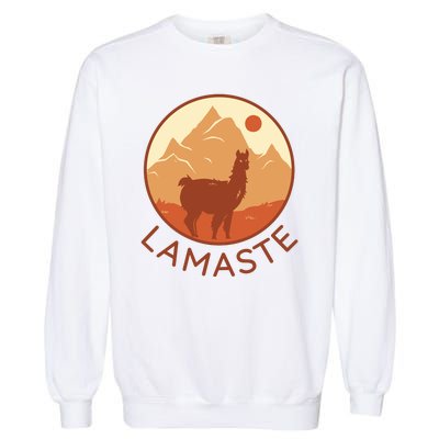 Namaste Funny Llama Yoga Garment-Dyed Sweatshirt