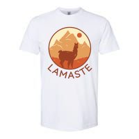 Namaste Funny Llama Yoga Softstyle CVC T-Shirt