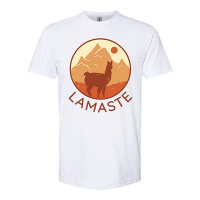 Namaste Funny Llama Yoga Softstyle CVC T-Shirt