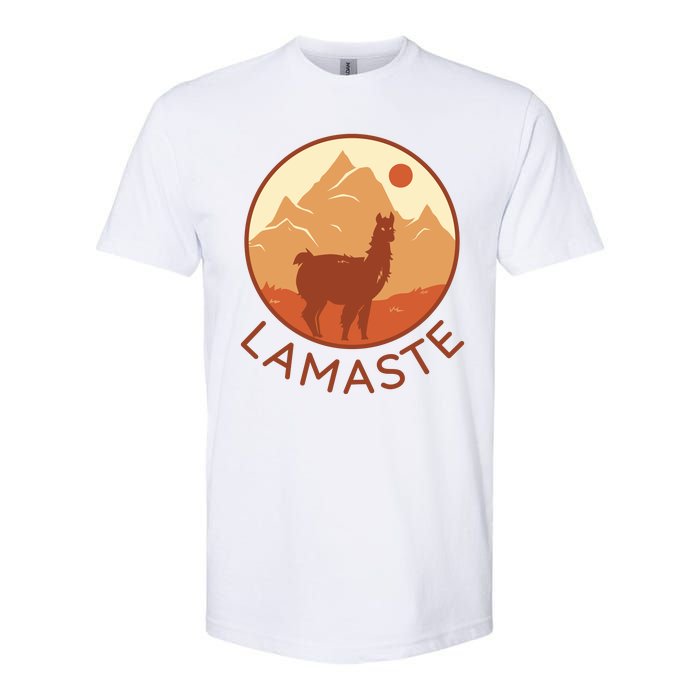 Namaste Funny Llama Yoga Softstyle CVC T-Shirt