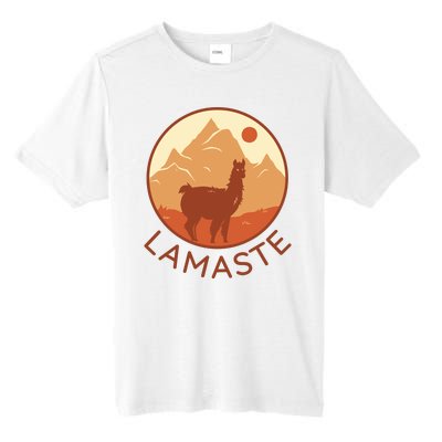 Namaste Funny Llama Yoga Tall Fusion ChromaSoft Performance T-Shirt