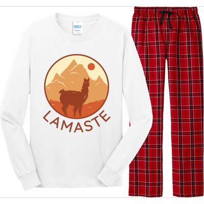 Namaste Funny Llama Yoga Long Sleeve Pajama Set