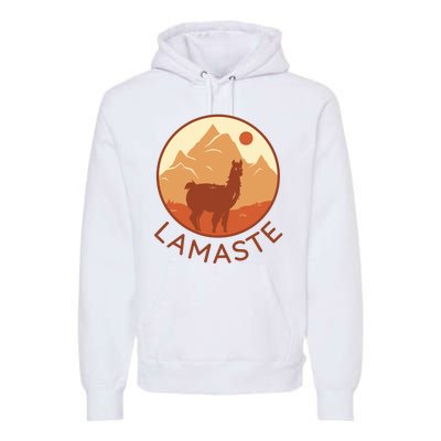 Namaste Funny Llama Yoga Premium Hoodie