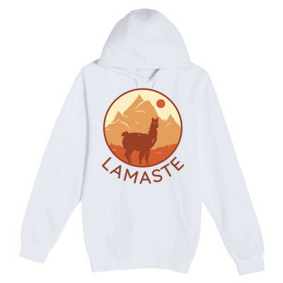 Namaste Funny Llama Yoga Premium Pullover Hoodie