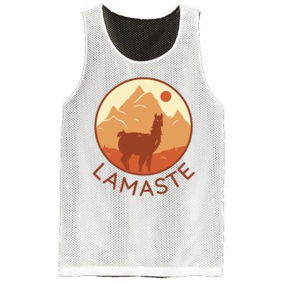 Namaste Funny Llama Yoga Mesh Reversible Basketball Jersey Tank