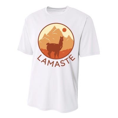 Namaste Funny Llama Yoga Performance Sprint T-Shirt