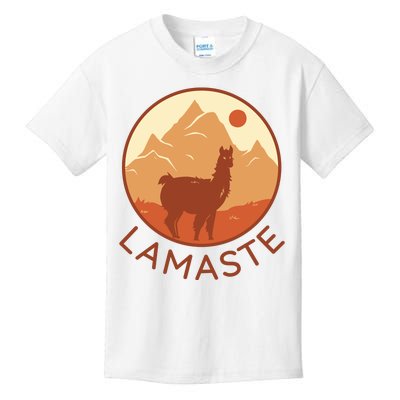 Namaste Funny Llama Yoga Kids T-Shirt