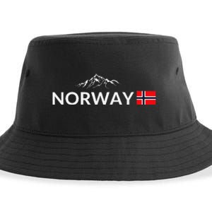 Norway Flag Mountain Outdoor Trip In Norway Sustainable Bucket Hat